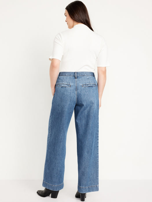 Extra High-Waisted Baggy Wide-Leg Trouser Jeans