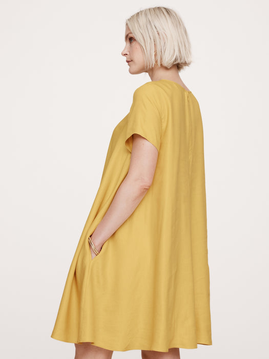 Aurelia Linen-Blend Mini Dress