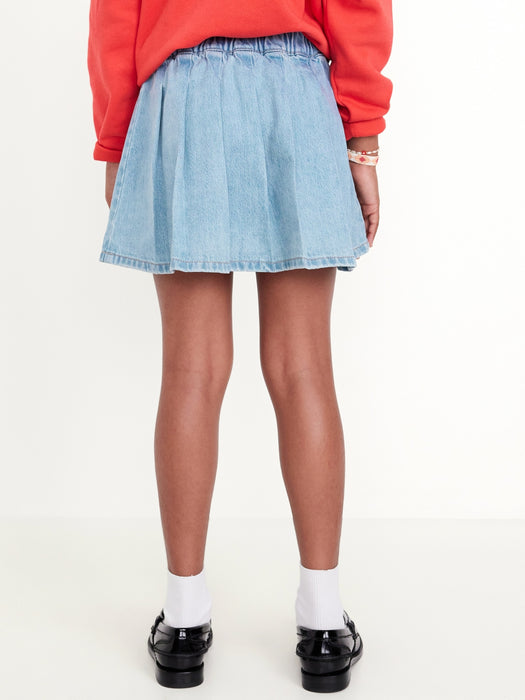 Pleated Jean Skirt for Girls