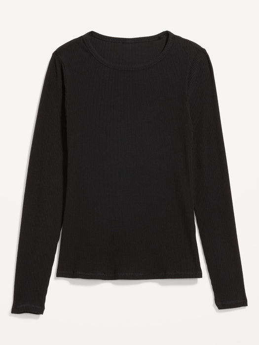 Plush-Knit Long-Sleeve T-Shirt