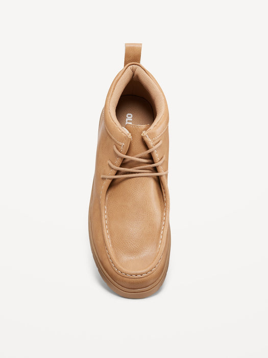 Faux-Leather Deck Boots