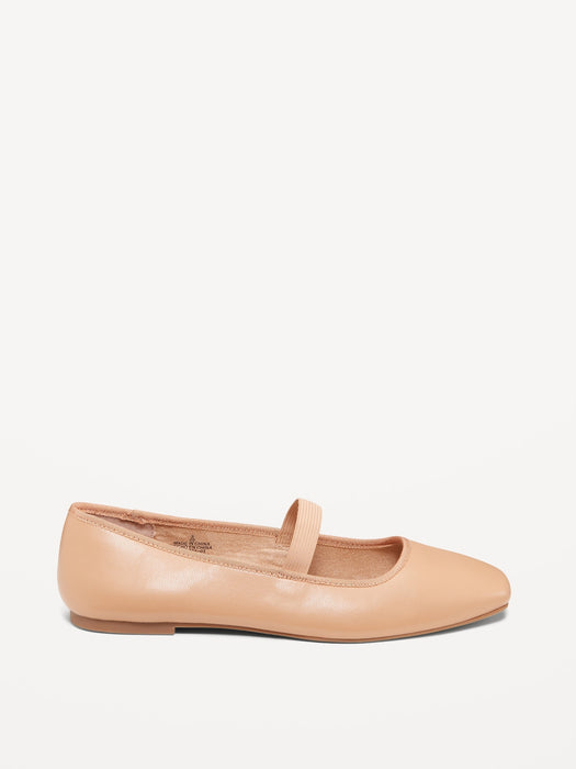 Mary Jane Square-Toe Ballet Flats