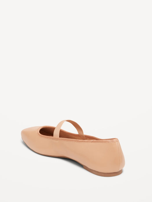 Mary Jane Square-Toe Ballet Flats