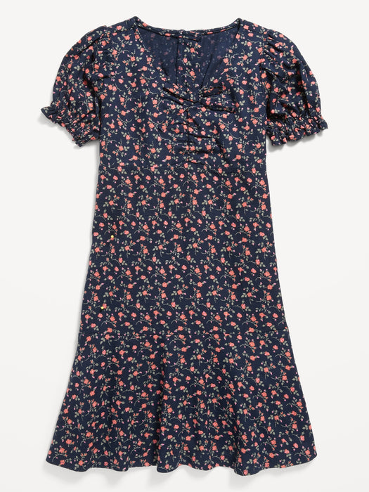 Fit and Flare Crepe Dress for Girls