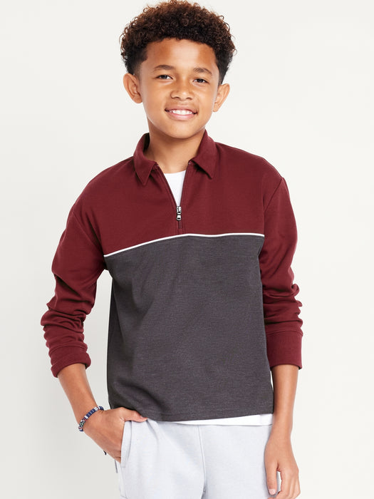 Dynamic Fleece Quarter-Zip Pullover Sweater for Boys