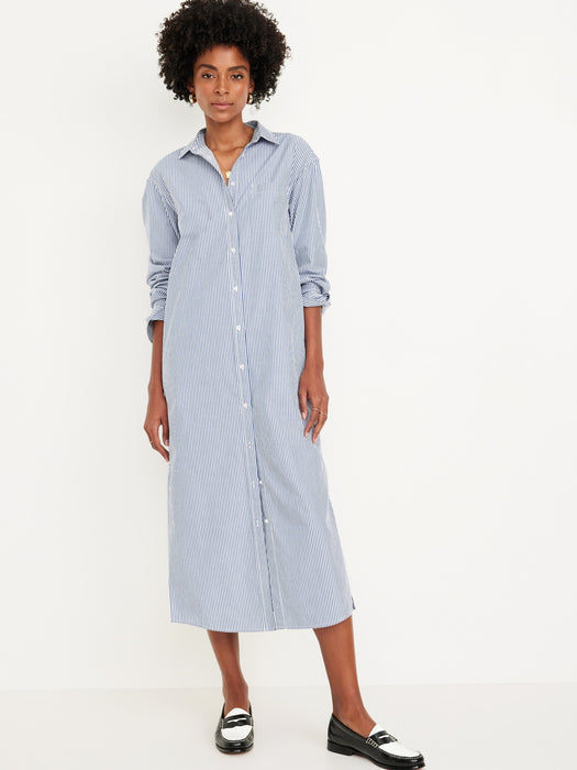 Loose Midi Shirt Dress