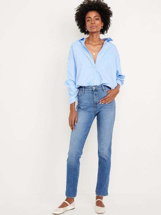 High-Waisted Vintage Slim Jeans