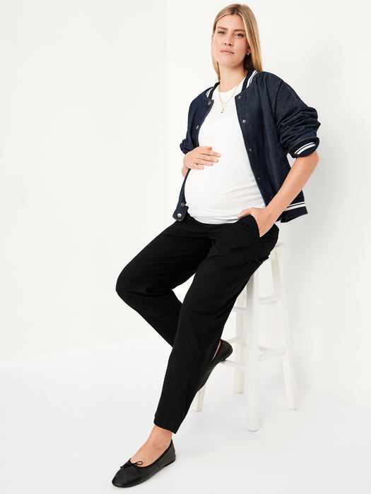 Maternity Rollover Waist Pulla Utility Pants