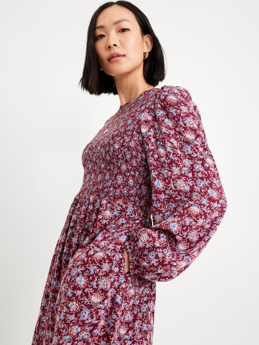 Fit &amp; Flare Long-Sleeve Mini Dress