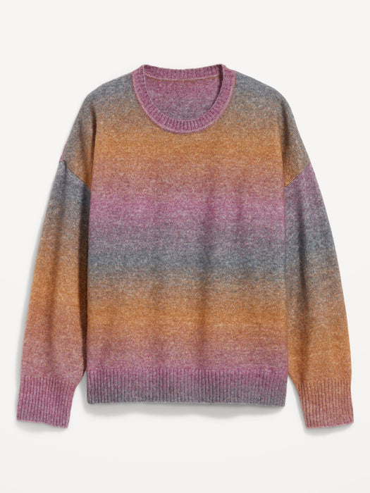 Cozy Crew-Neck Ombré Sweater