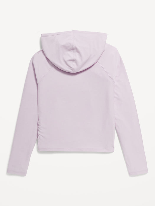 CloudMotion Side-Ruched Hoodie for Girls