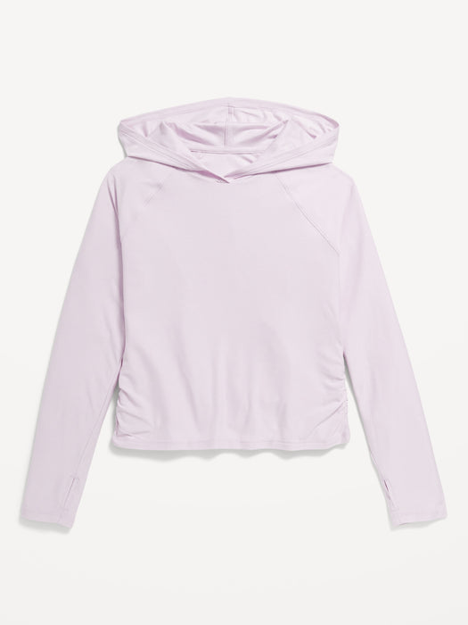 CloudMotion Side-Ruched Hoodie for Girls