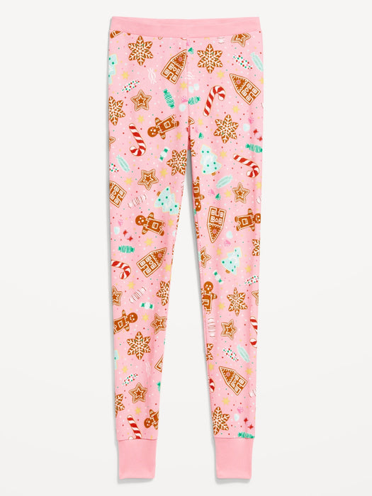 High-Waisted Printed Waffle Pajama Leggings for Women