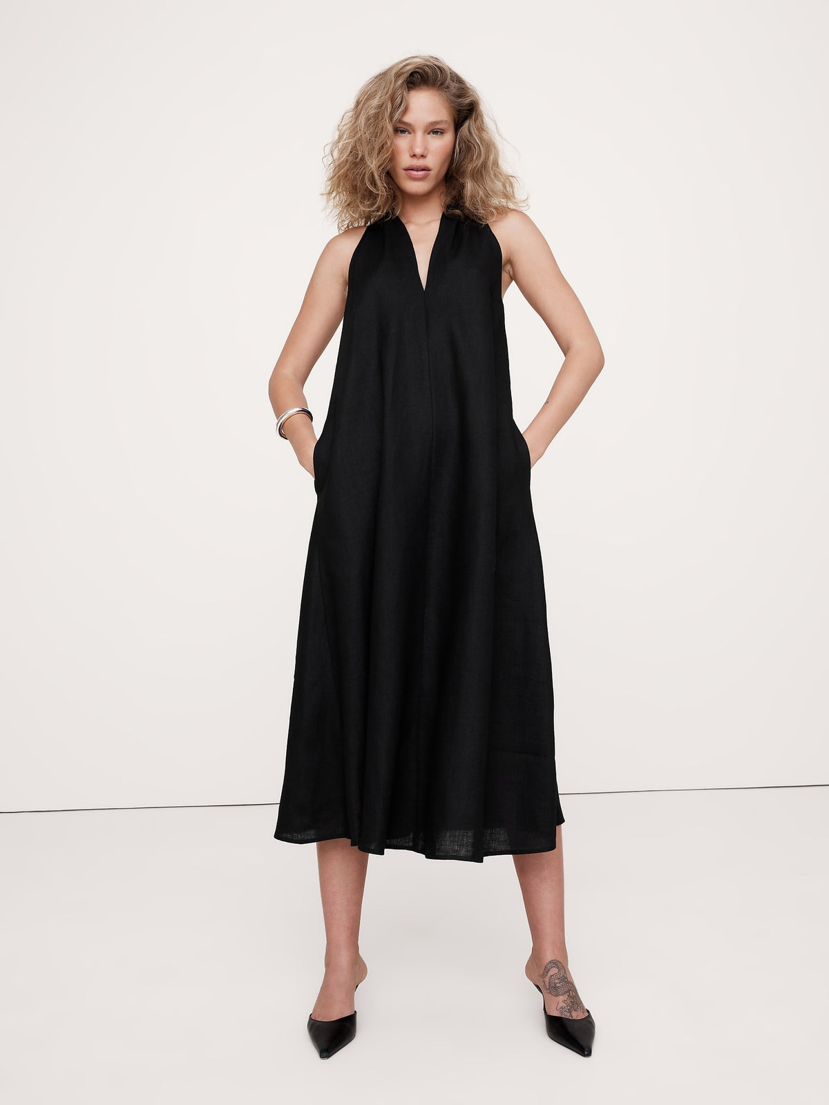 Pauline Linen Midi Dress — GAP (International)