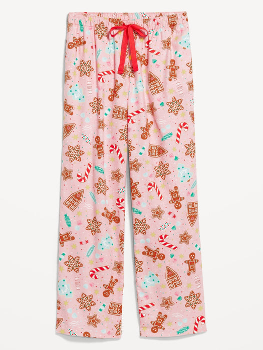 Mid-Rise Printed Flannel Pajama Pants