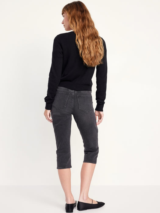 Mid-Rise Wow Capri Jeans