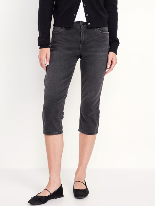 Mid-Rise Wow Capri Jeans