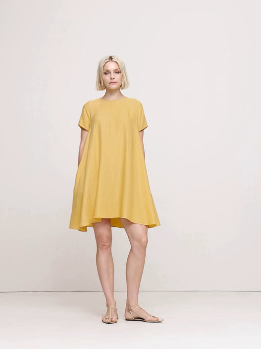 Aurelia Linen-Blend Mini Dress