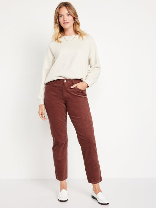 High-Waisted OG Straight Corduroy Ankle Pants