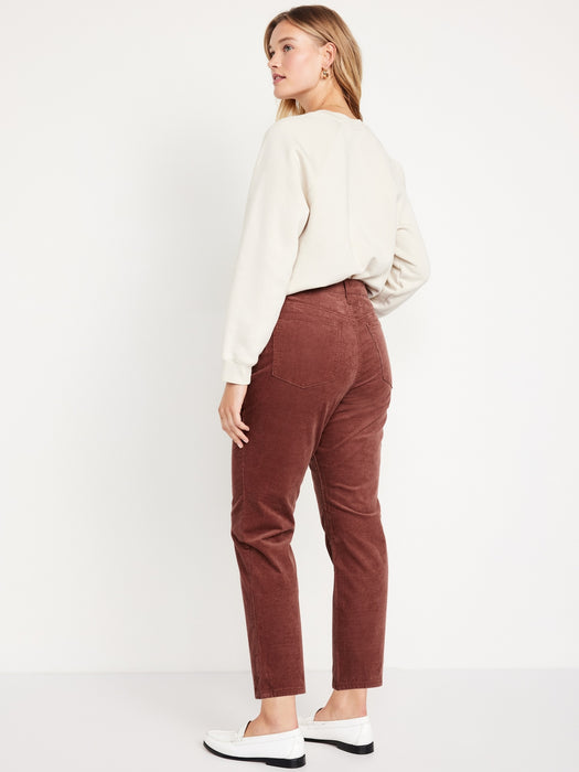 High-Waisted OG Straight Corduroy Ankle Pants