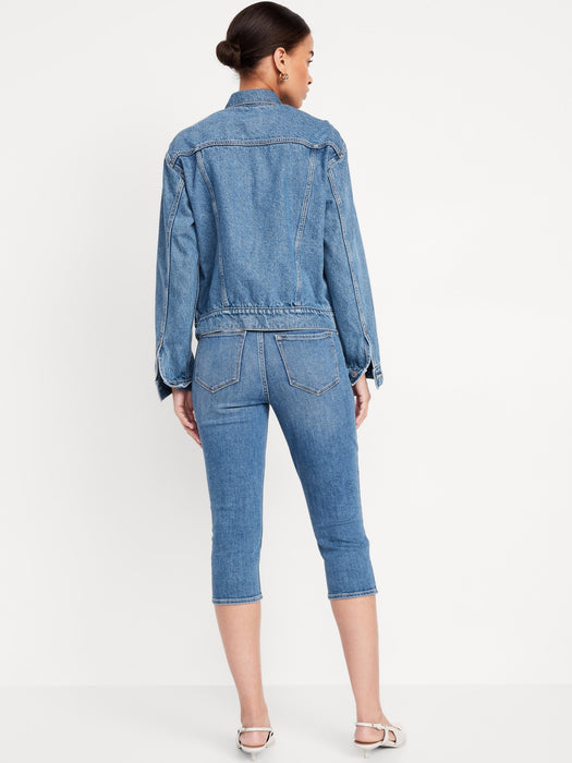 Mid-Rise Wow Capri Jeans