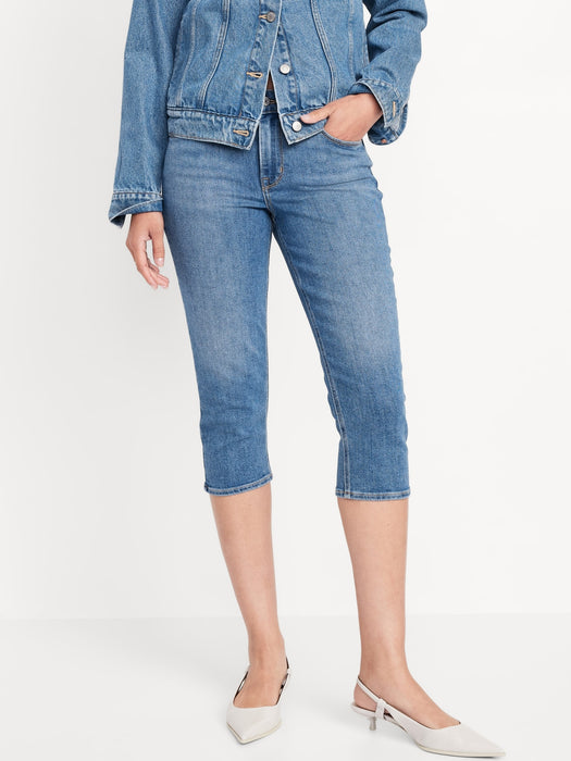 Mid-Rise Wow Capri Jeans