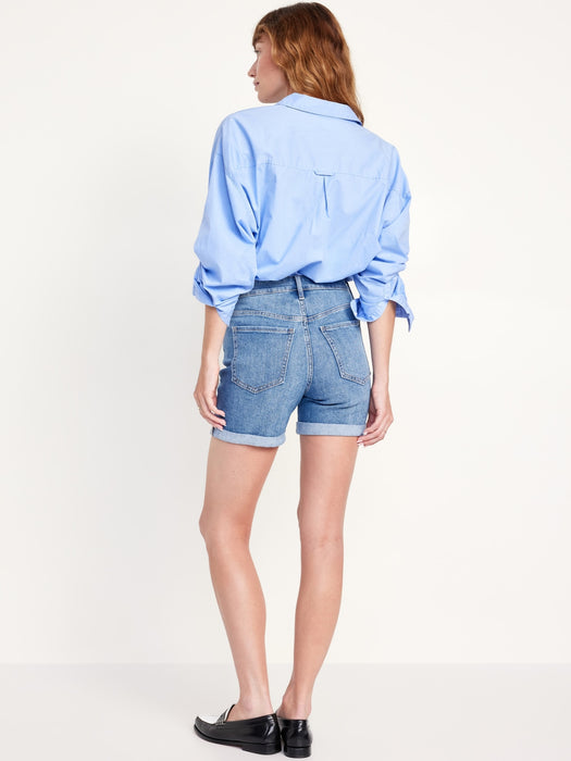 High-Waisted Wow Jean Shorts -- 5-inch inseam