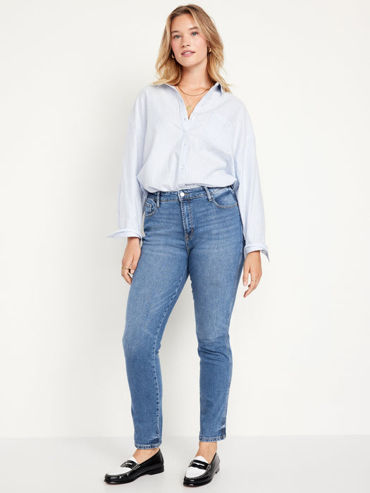 High-Waisted Vintage Slim Jeans