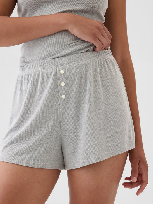 Mini Rib Relaxed PJ Shorts