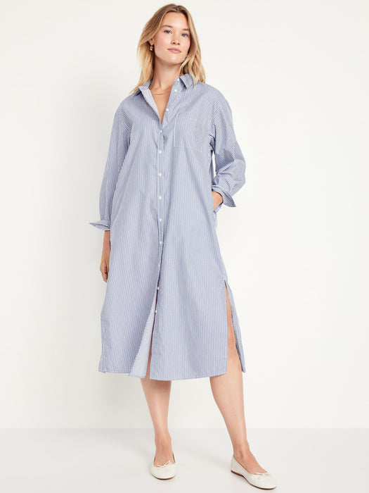 Loose Midi Shirt Dress