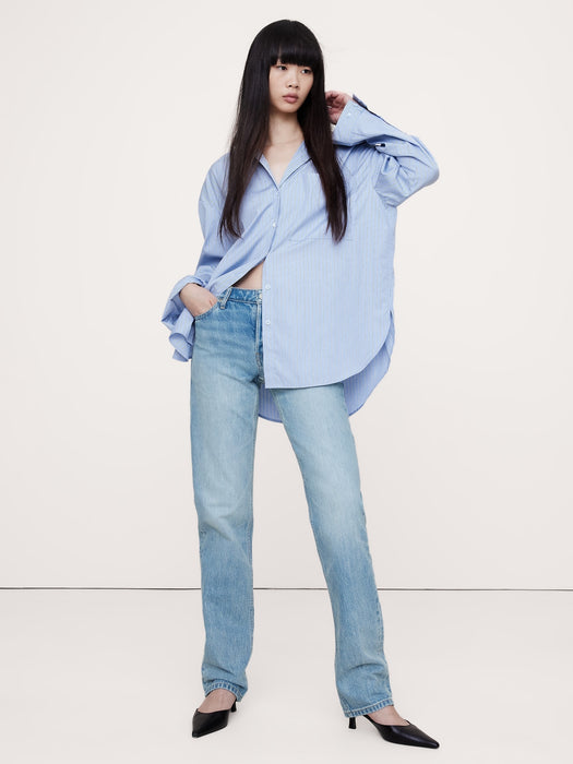 Low-Rise Rigid Straight Jean