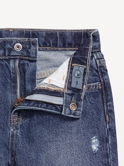 High-Waisted Baggy Ripped Wide-Leg Jeans for Girls