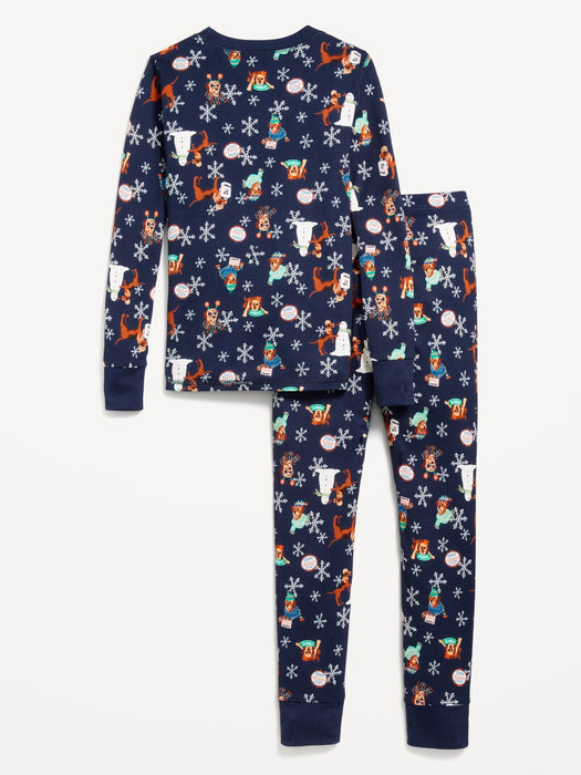 Gender-Neutral Graphic Snug-Fit Pajama Set for Kids