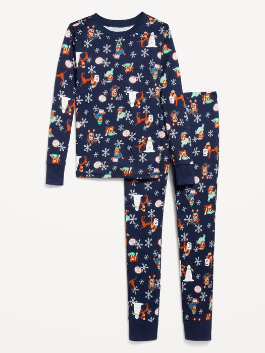 Gender-Neutral Graphic Snug-Fit Pajama Set for Kids