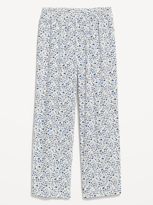 High-Waisted Poplin Pajama Pant