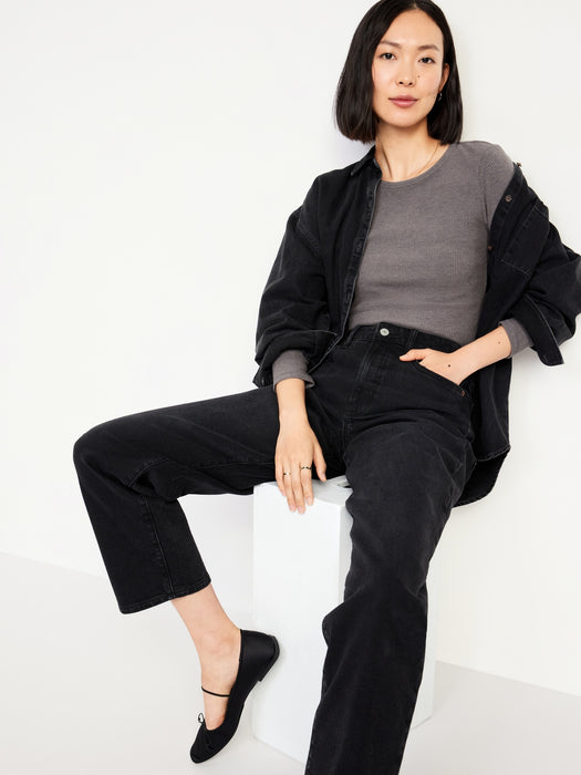 Plush-Knit Long-Sleeve T-Shirt