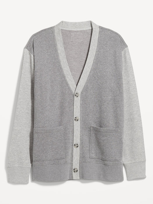 Fleece-Knit Cardigan Sweater