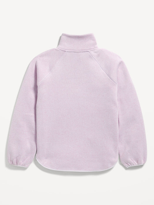 Sweater-Fleece Half-Zip Tunic Sweater for Girls