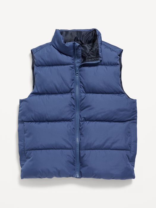 Water-Resistant Quilted Puffer Vest for Boys
