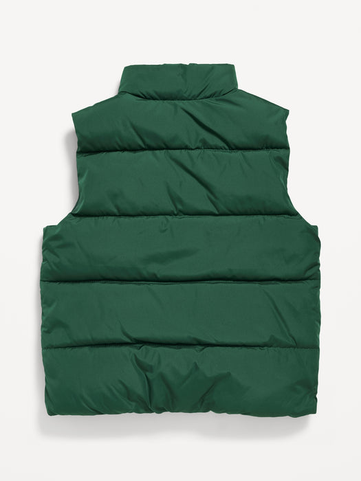 Water-Resistant Quilted Puffer Vest for Boys