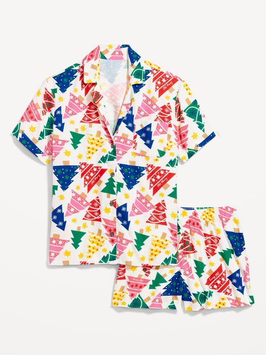 Flannel Pajama Short Set