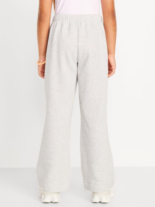 High-Waisted Straight-Leg Fleece Pants for Girls