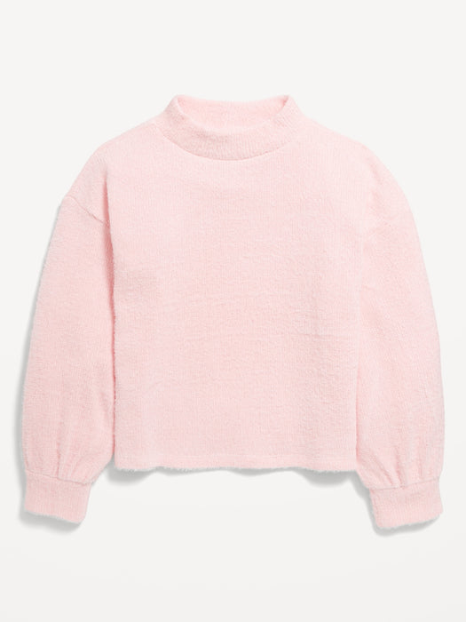 Cozy Mock-Neck Chenille Sweater for Girls