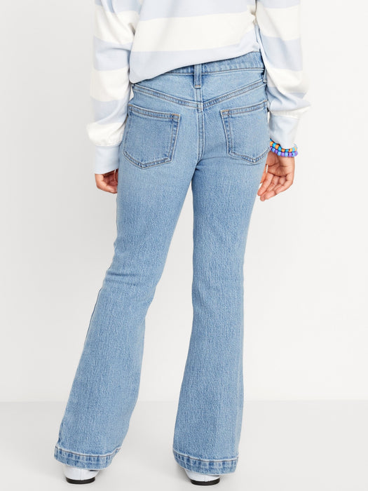 High-Waisted Utility Pocket Flare Jeans for Girls