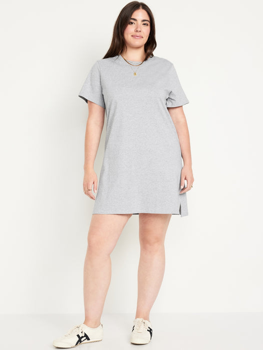 Crew-Neck Mini T-Shirt Dress