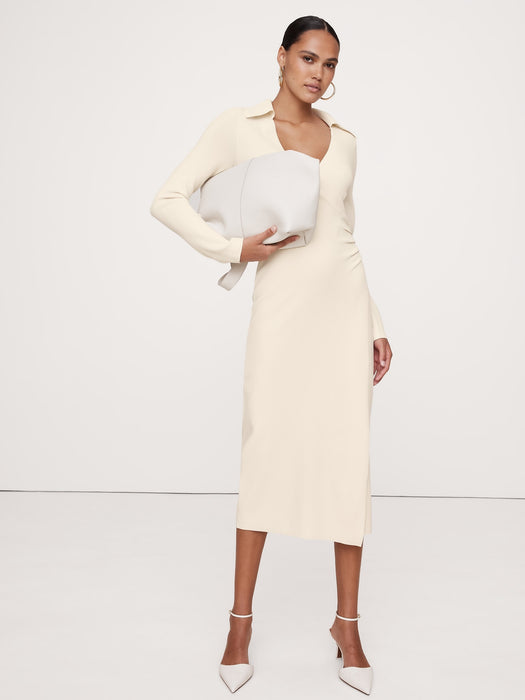 Polo Wrap Sweater Dress