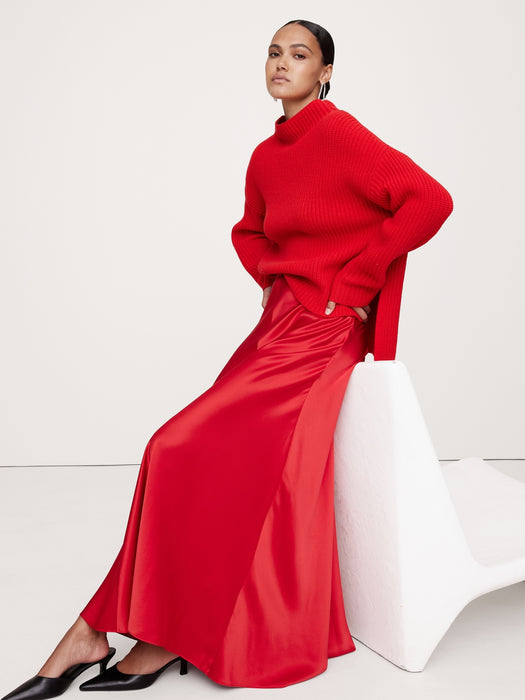 Oversized Wool Ribbed Sweater