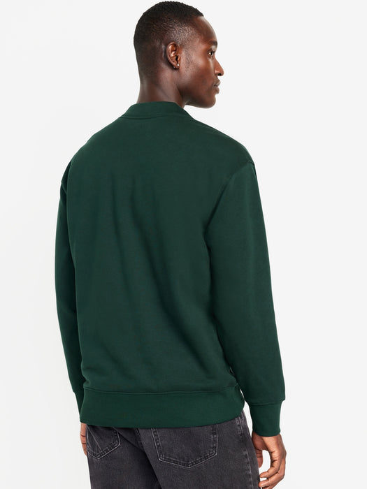 Fleece Button-Front Cardigan