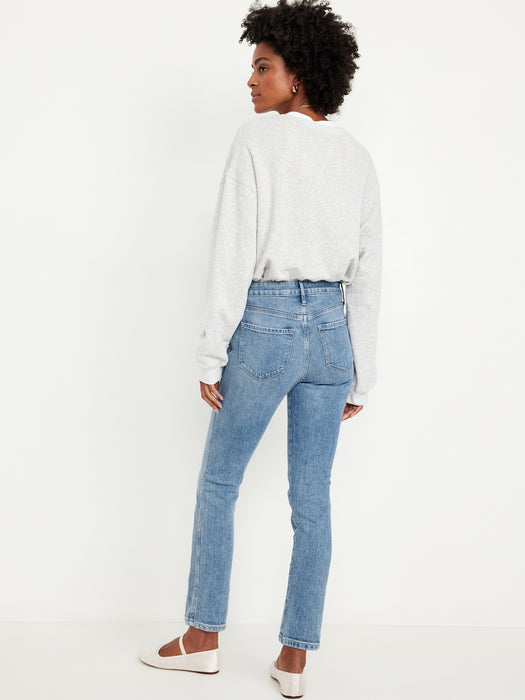 High-Waisted Vintage Slim Jeans