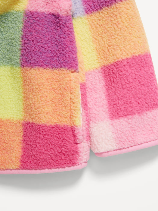 Oversized Printed Hooded Jacket for Toddler Girls